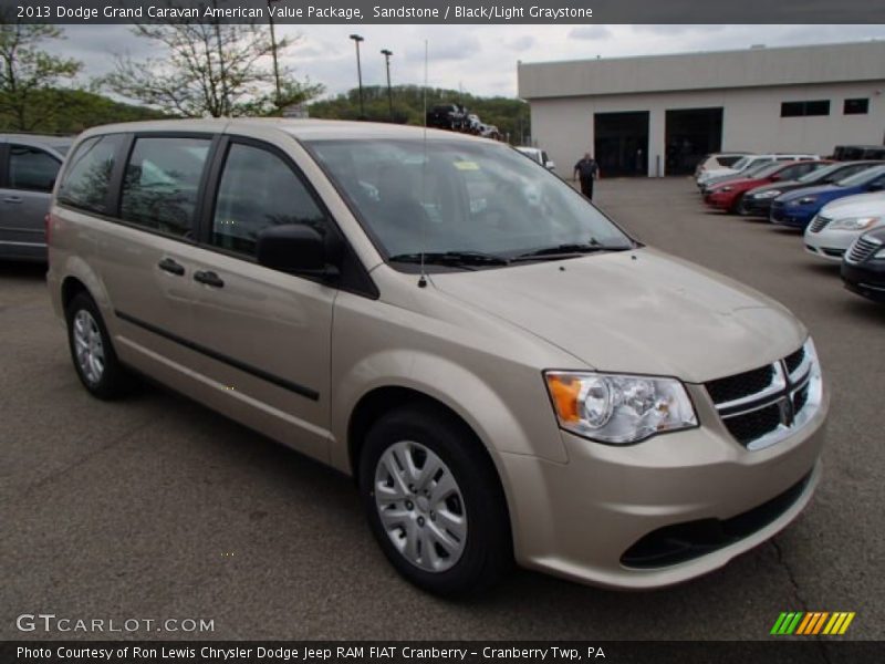 Sandstone / Black/Light Graystone 2013 Dodge Grand Caravan American Value Package