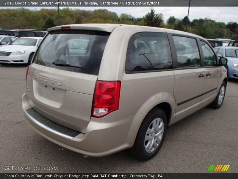 Sandstone / Black/Light Graystone 2013 Dodge Grand Caravan American Value Package