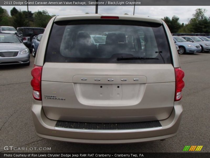 Sandstone / Black/Light Graystone 2013 Dodge Grand Caravan American Value Package