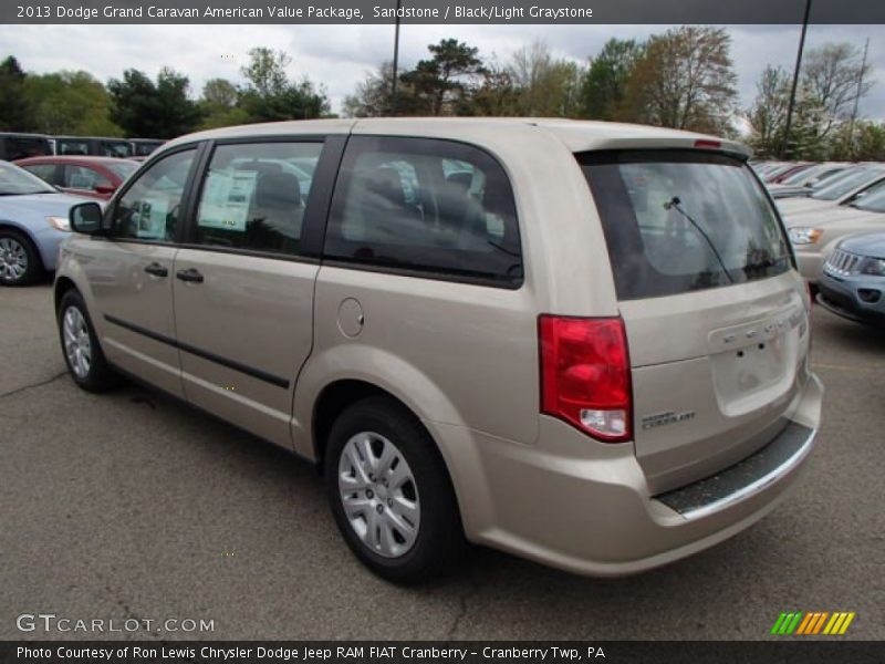 Sandstone / Black/Light Graystone 2013 Dodge Grand Caravan American Value Package