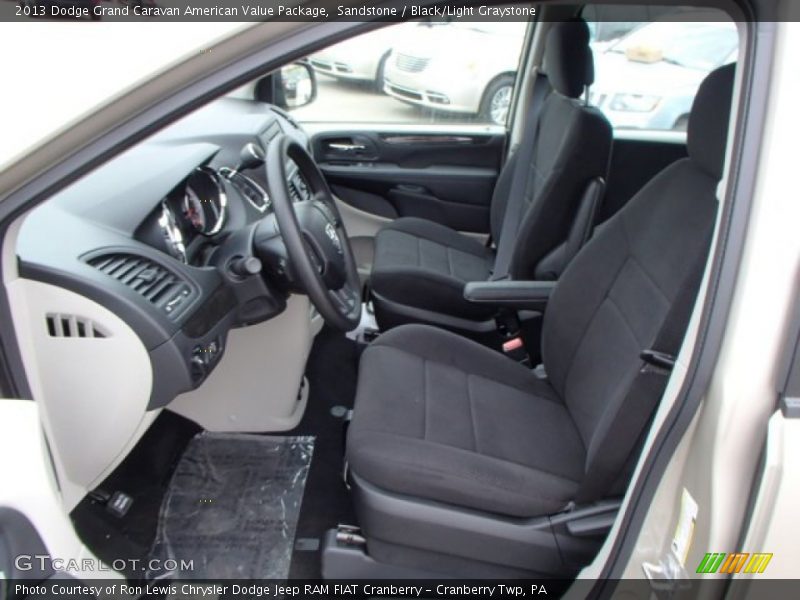Sandstone / Black/Light Graystone 2013 Dodge Grand Caravan American Value Package