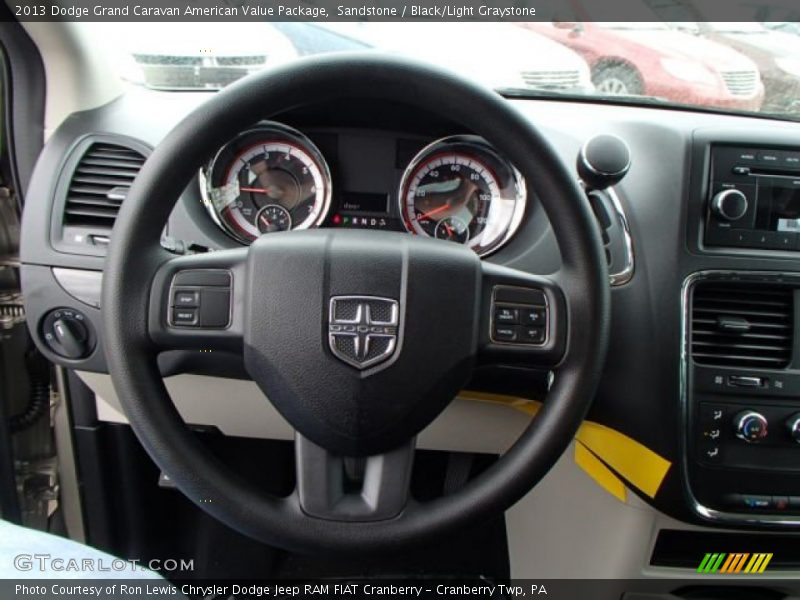 Sandstone / Black/Light Graystone 2013 Dodge Grand Caravan American Value Package