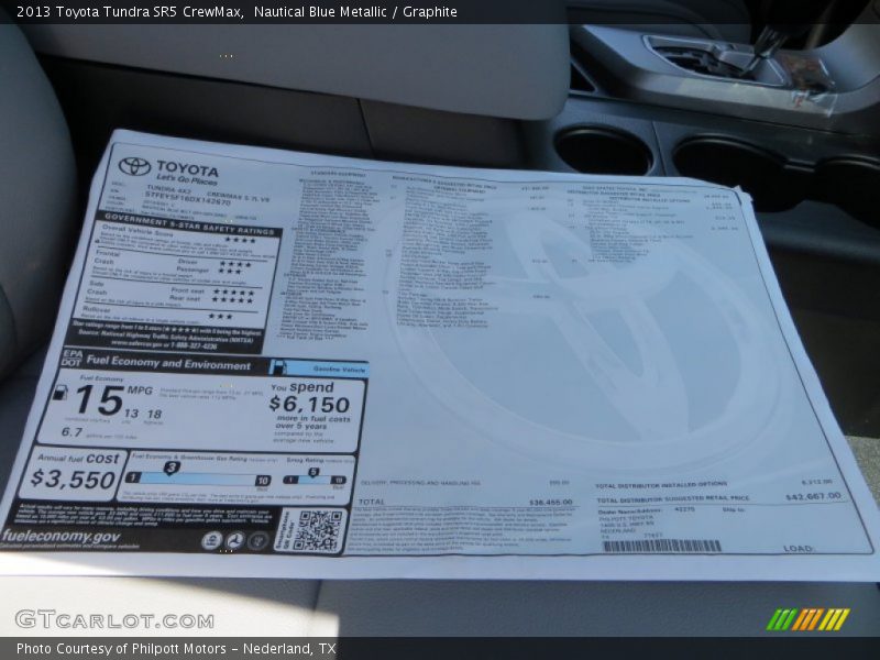 Nautical Blue Metallic / Graphite 2013 Toyota Tundra SR5 CrewMax