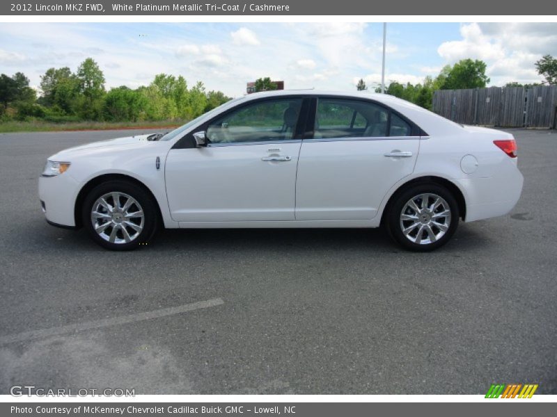 White Platinum Metallic Tri-Coat / Cashmere 2012 Lincoln MKZ FWD