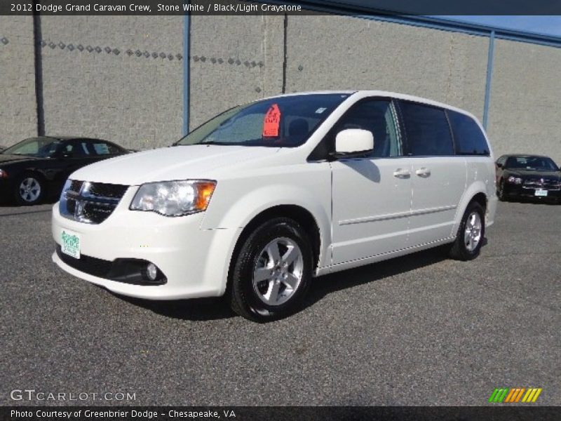 Stone White / Black/Light Graystone 2012 Dodge Grand Caravan Crew