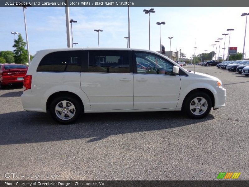 Stone White / Black/Light Graystone 2012 Dodge Grand Caravan Crew