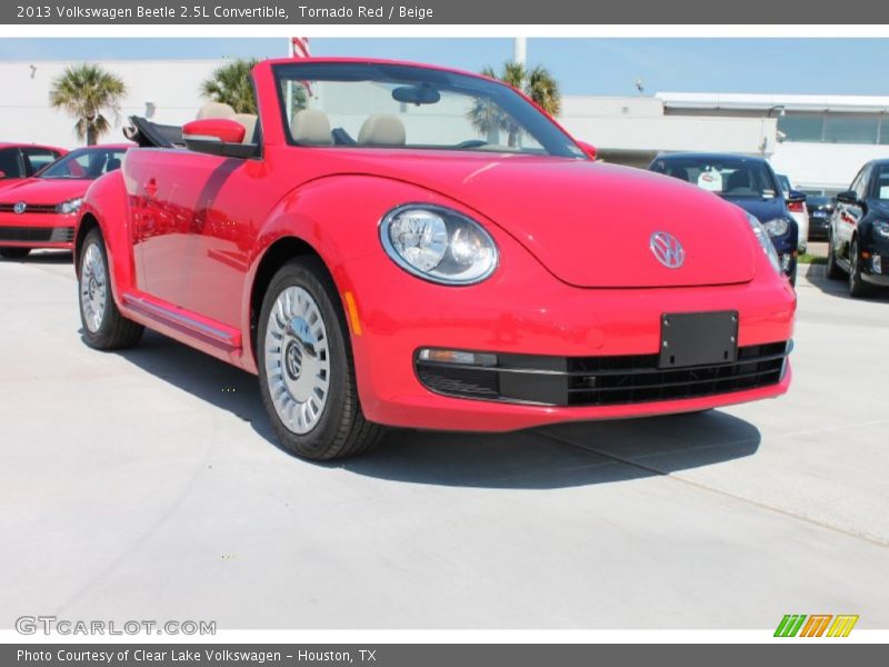 Tornado Red / Beige 2013 Volkswagen Beetle 2.5L Convertible