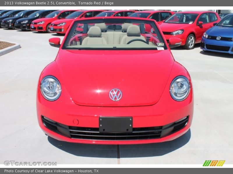 Tornado Red / Beige 2013 Volkswagen Beetle 2.5L Convertible