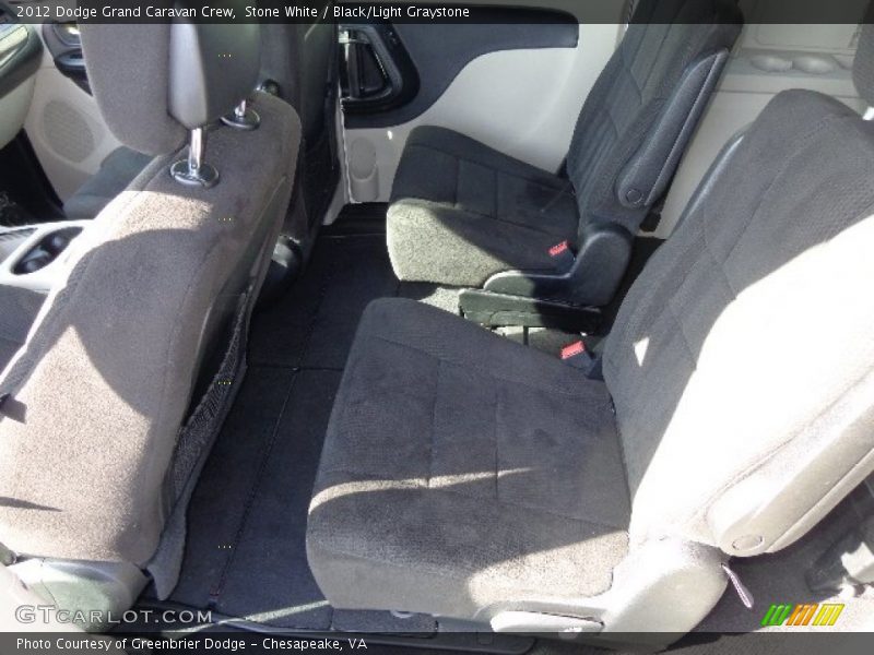 Stone White / Black/Light Graystone 2012 Dodge Grand Caravan Crew