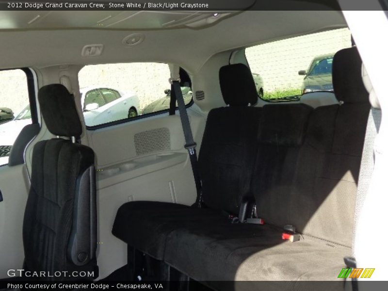 Stone White / Black/Light Graystone 2012 Dodge Grand Caravan Crew