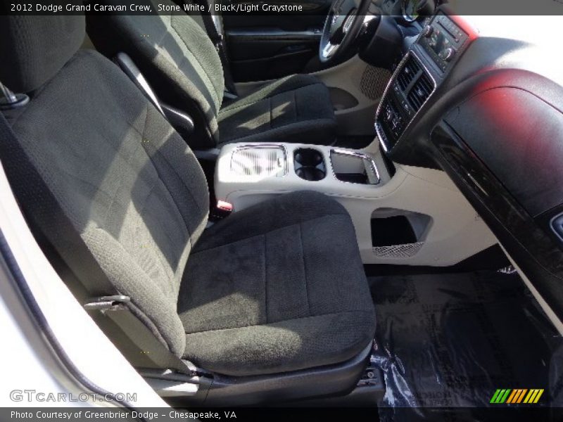Stone White / Black/Light Graystone 2012 Dodge Grand Caravan Crew