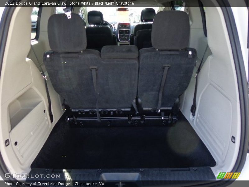 Stone White / Black/Light Graystone 2012 Dodge Grand Caravan Crew