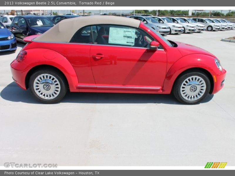 Tornado Red / Beige 2013 Volkswagen Beetle 2.5L Convertible