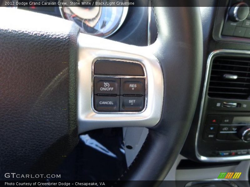 Stone White / Black/Light Graystone 2012 Dodge Grand Caravan Crew
