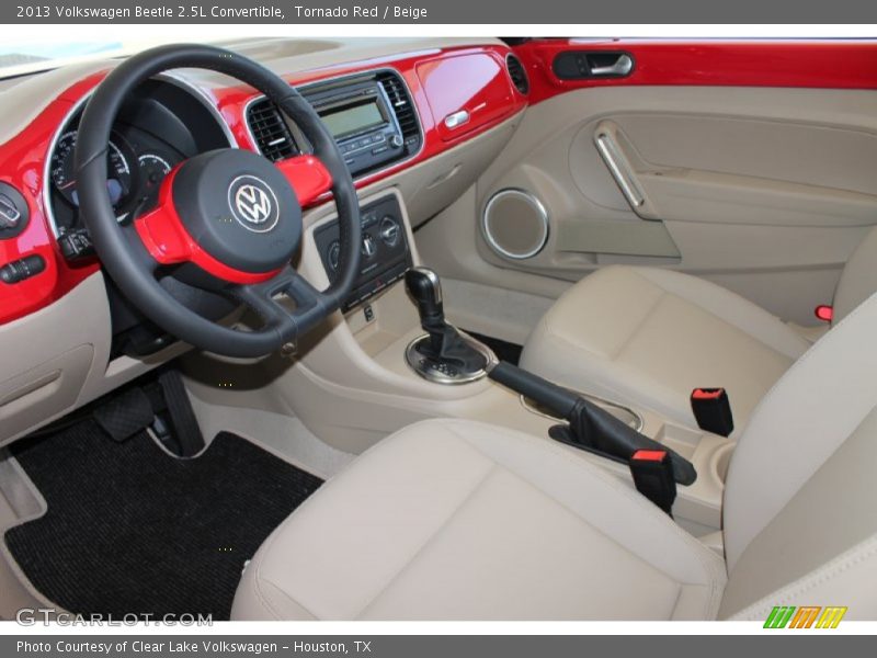 Tornado Red / Beige 2013 Volkswagen Beetle 2.5L Convertible