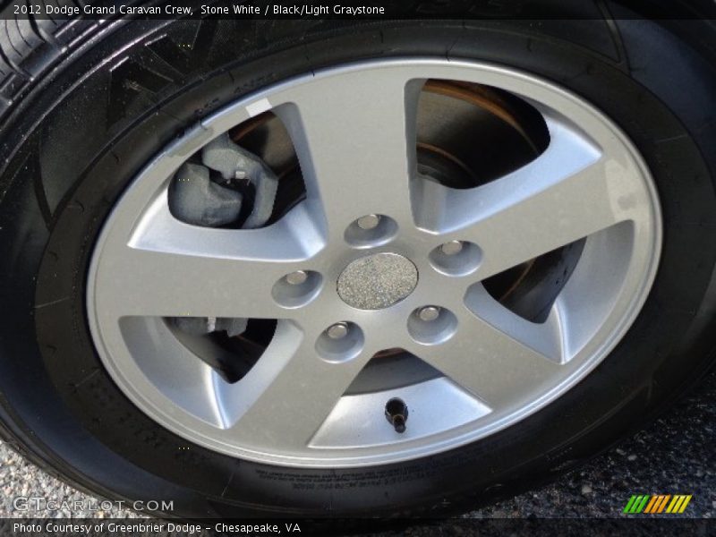 Stone White / Black/Light Graystone 2012 Dodge Grand Caravan Crew
