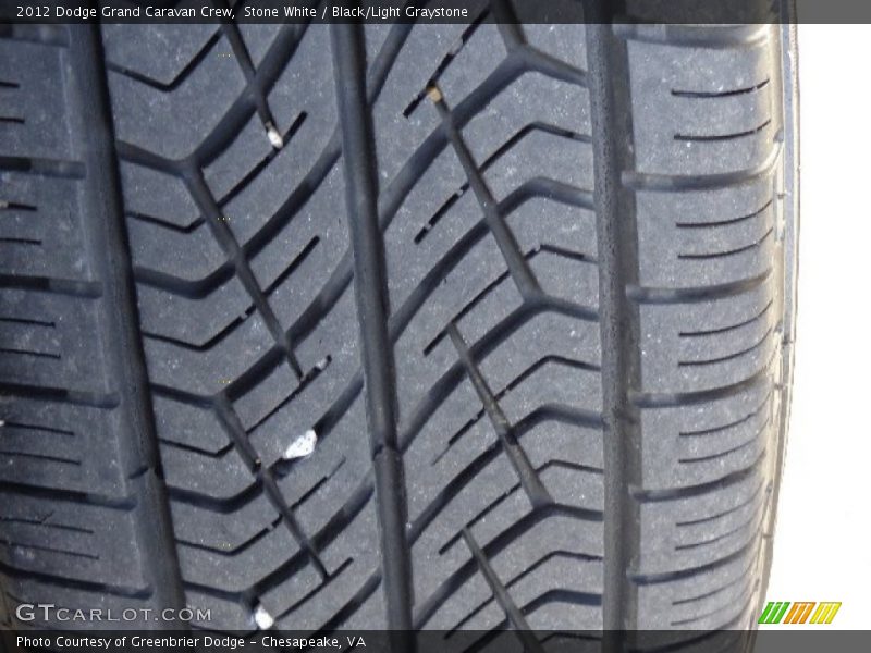 Stone White / Black/Light Graystone 2012 Dodge Grand Caravan Crew