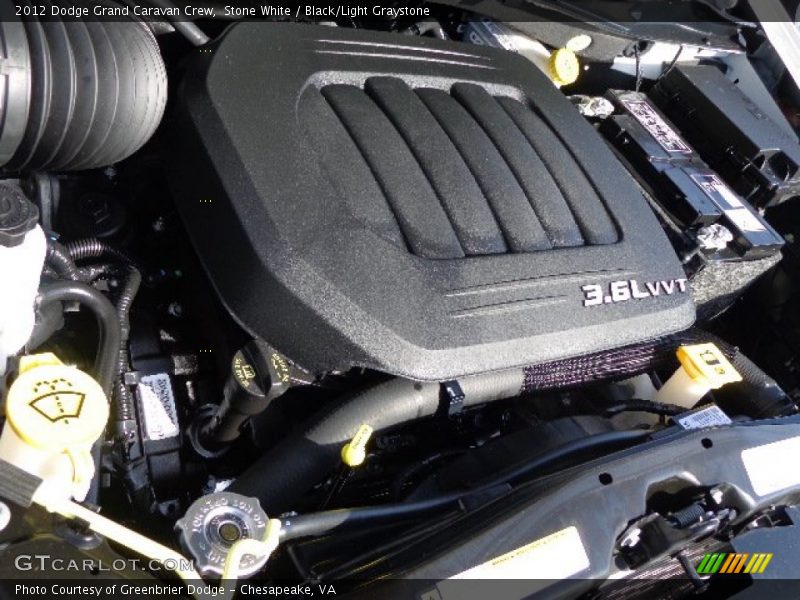 Stone White / Black/Light Graystone 2012 Dodge Grand Caravan Crew