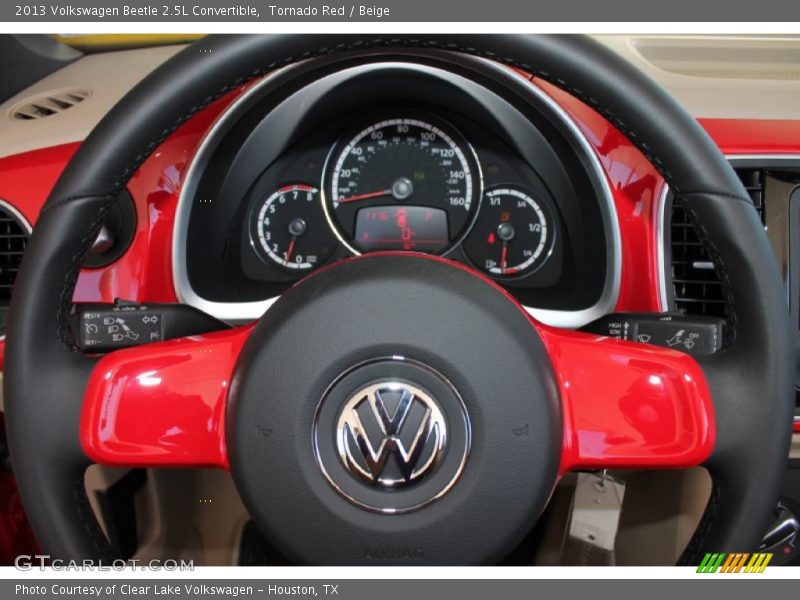 Tornado Red / Beige 2013 Volkswagen Beetle 2.5L Convertible