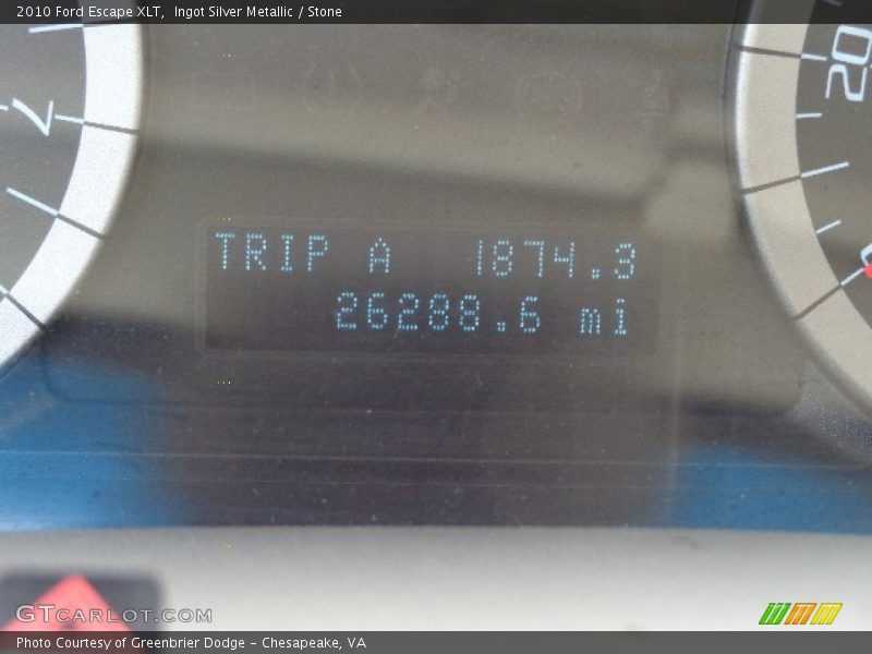 Ingot Silver Metallic / Stone 2010 Ford Escape XLT