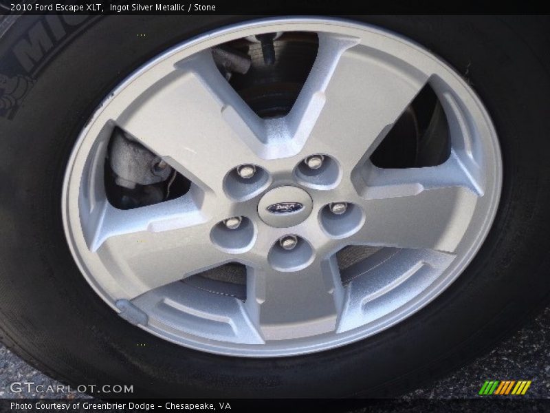Ingot Silver Metallic / Stone 2010 Ford Escape XLT