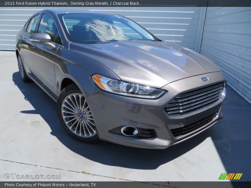 Sterling Gray Metallic / Charcoal Black 2013 Ford Fusion Hybrid Titanium