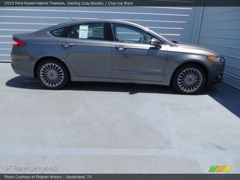 Sterling Gray Metallic / Charcoal Black 2013 Ford Fusion Hybrid Titanium