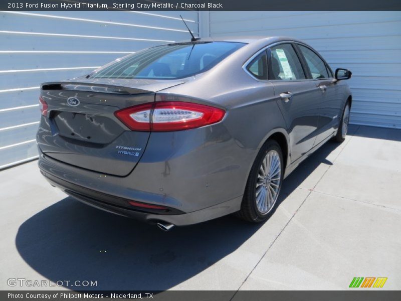 Sterling Gray Metallic / Charcoal Black 2013 Ford Fusion Hybrid Titanium