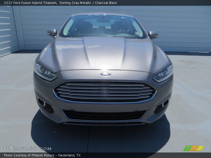 Sterling Gray Metallic / Charcoal Black 2013 Ford Fusion Hybrid Titanium