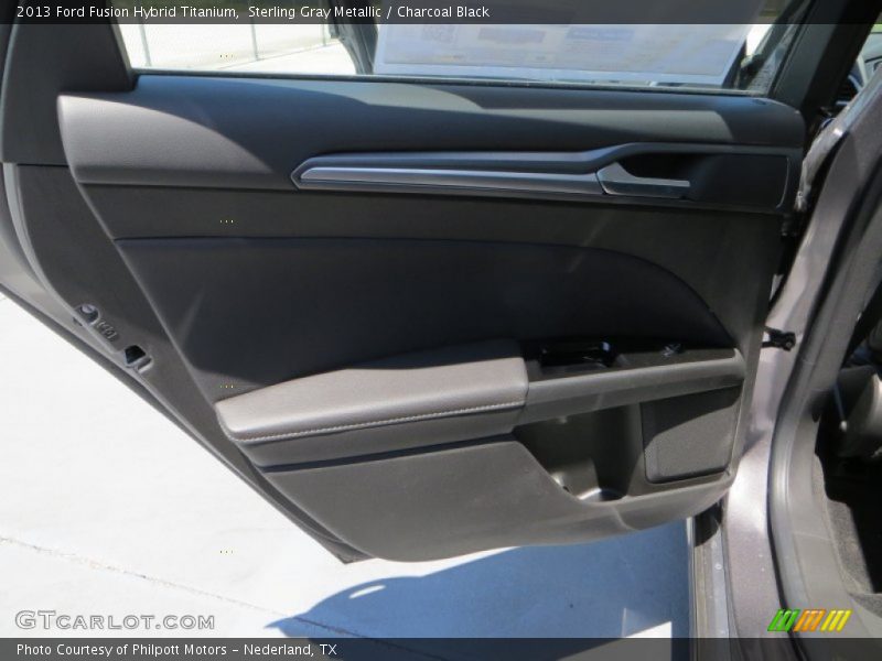 Sterling Gray Metallic / Charcoal Black 2013 Ford Fusion Hybrid Titanium