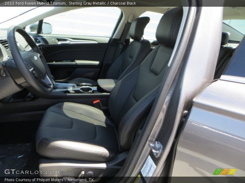 Sterling Gray Metallic / Charcoal Black 2013 Ford Fusion Hybrid Titanium