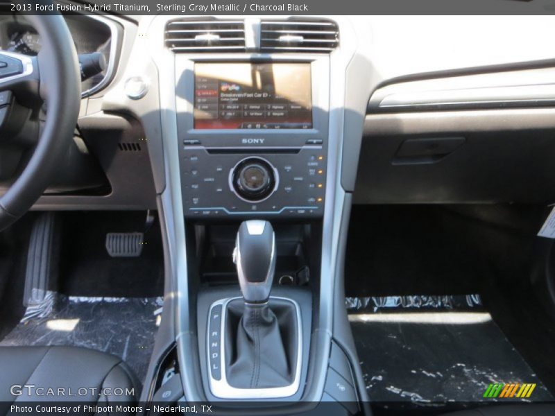 Sterling Gray Metallic / Charcoal Black 2013 Ford Fusion Hybrid Titanium