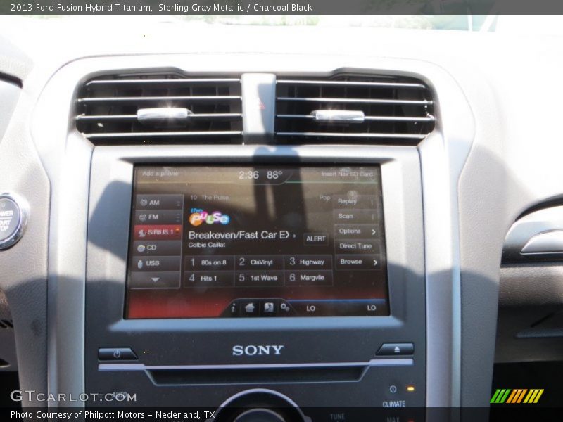 Sterling Gray Metallic / Charcoal Black 2013 Ford Fusion Hybrid Titanium