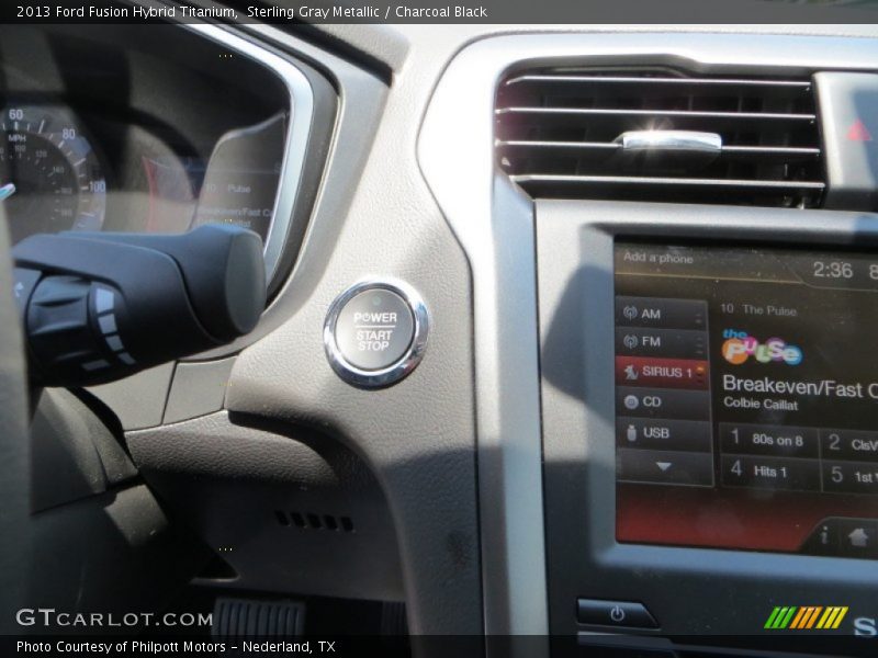 Sterling Gray Metallic / Charcoal Black 2013 Ford Fusion Hybrid Titanium
