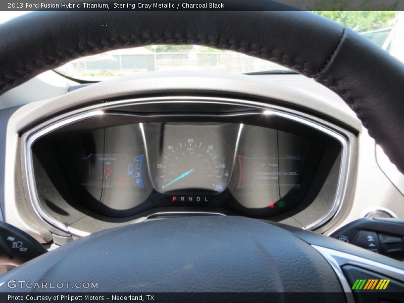 Sterling Gray Metallic / Charcoal Black 2013 Ford Fusion Hybrid Titanium
