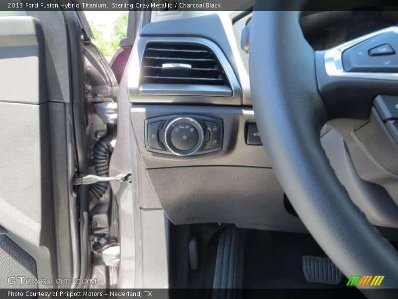 Sterling Gray Metallic / Charcoal Black 2013 Ford Fusion Hybrid Titanium