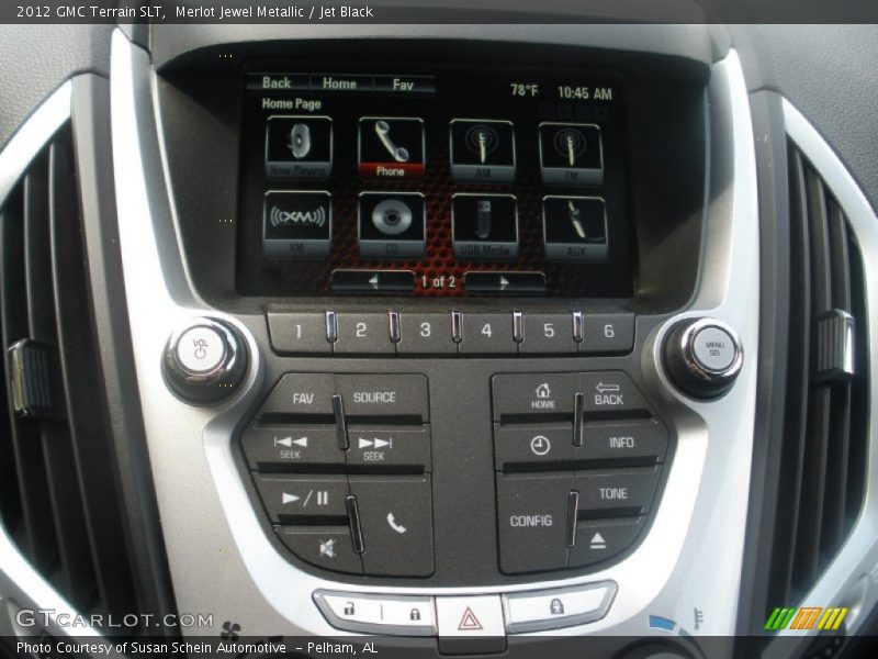 Merlot Jewel Metallic / Jet Black 2012 GMC Terrain SLT