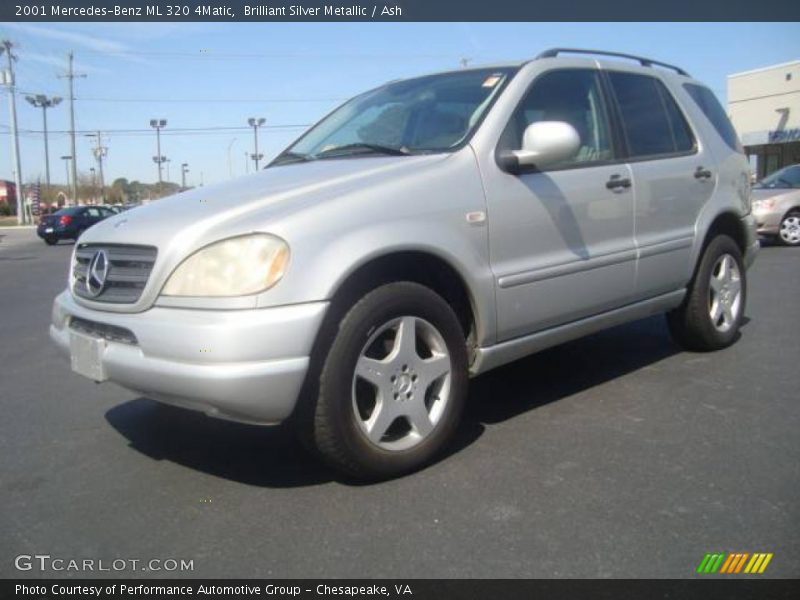 Brilliant Silver Metallic / Ash 2001 Mercedes-Benz ML 320 4Matic