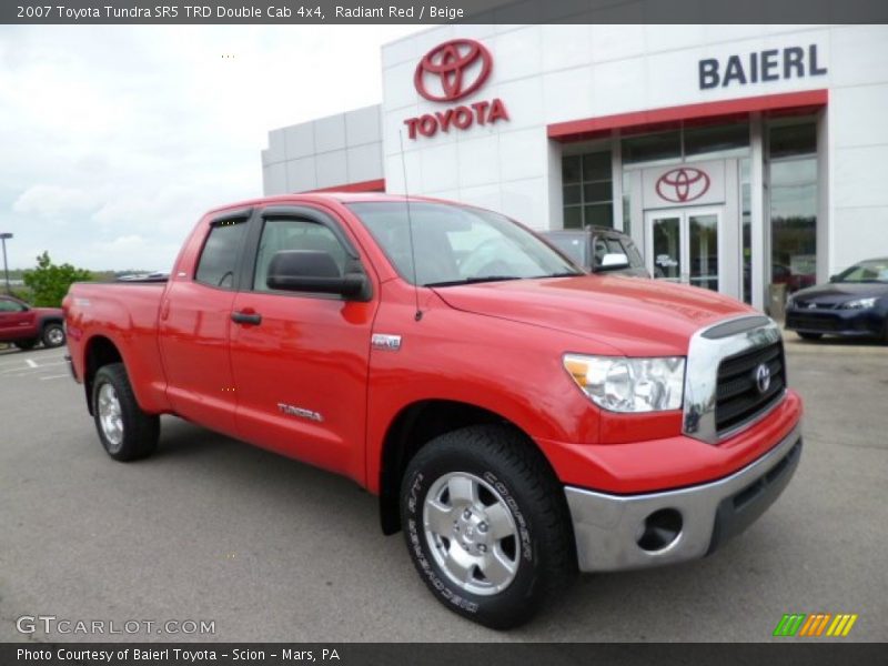 Radiant Red / Beige 2007 Toyota Tundra SR5 TRD Double Cab 4x4
