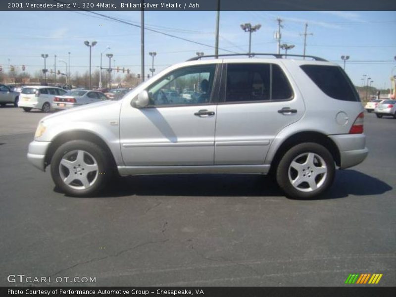 Brilliant Silver Metallic / Ash 2001 Mercedes-Benz ML 320 4Matic