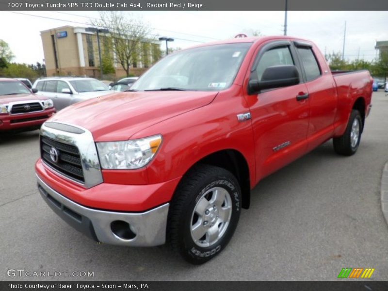 Radiant Red / Beige 2007 Toyota Tundra SR5 TRD Double Cab 4x4