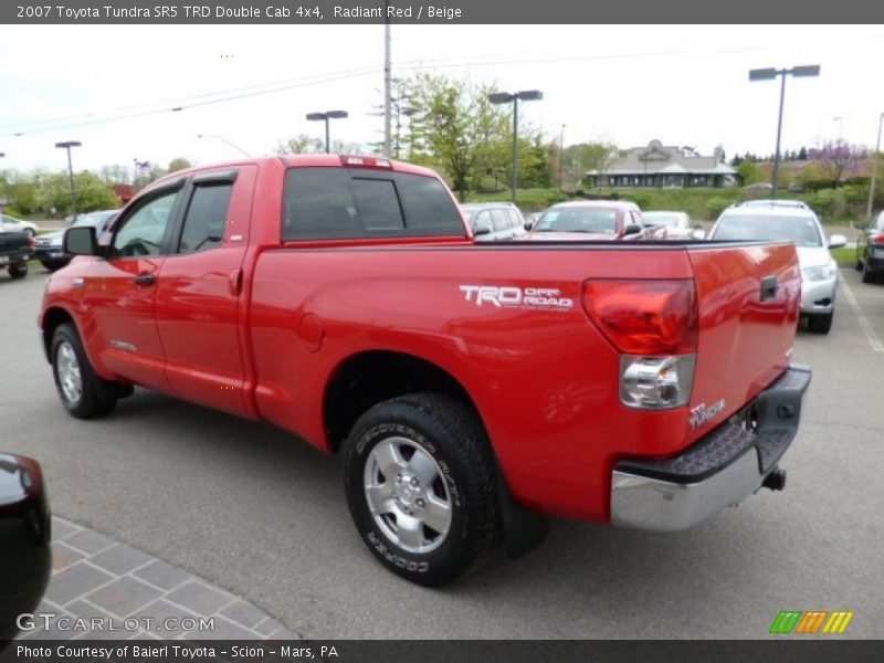 Radiant Red / Beige 2007 Toyota Tundra SR5 TRD Double Cab 4x4