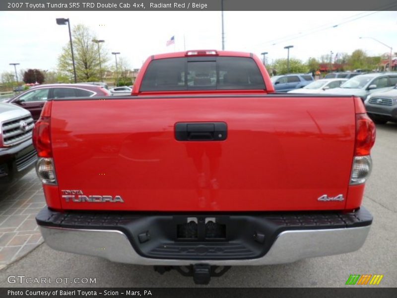 Radiant Red / Beige 2007 Toyota Tundra SR5 TRD Double Cab 4x4