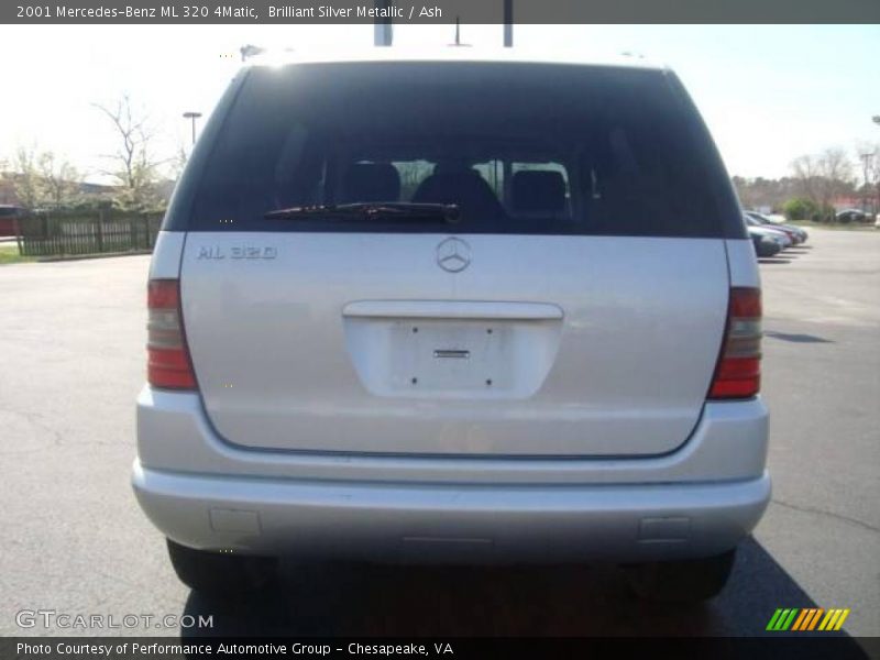 Brilliant Silver Metallic / Ash 2001 Mercedes-Benz ML 320 4Matic