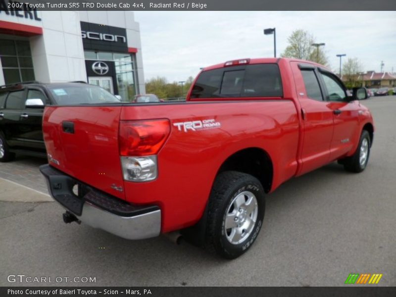 Radiant Red / Beige 2007 Toyota Tundra SR5 TRD Double Cab 4x4