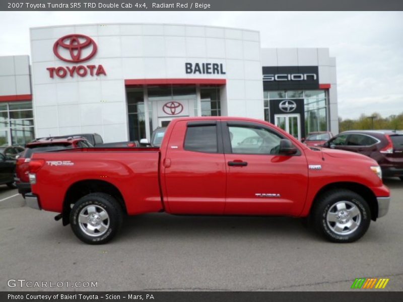 Radiant Red / Beige 2007 Toyota Tundra SR5 TRD Double Cab 4x4