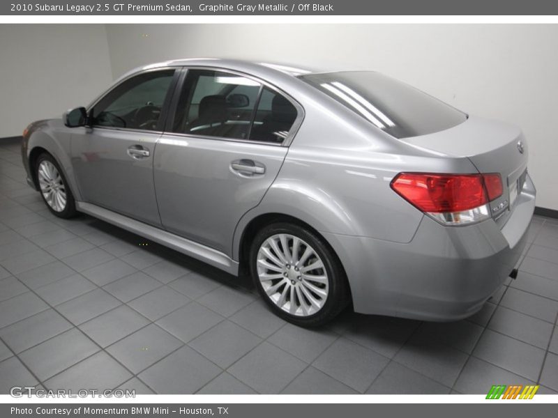 Graphite Gray Metallic / Off Black 2010 Subaru Legacy 2.5 GT Premium Sedan