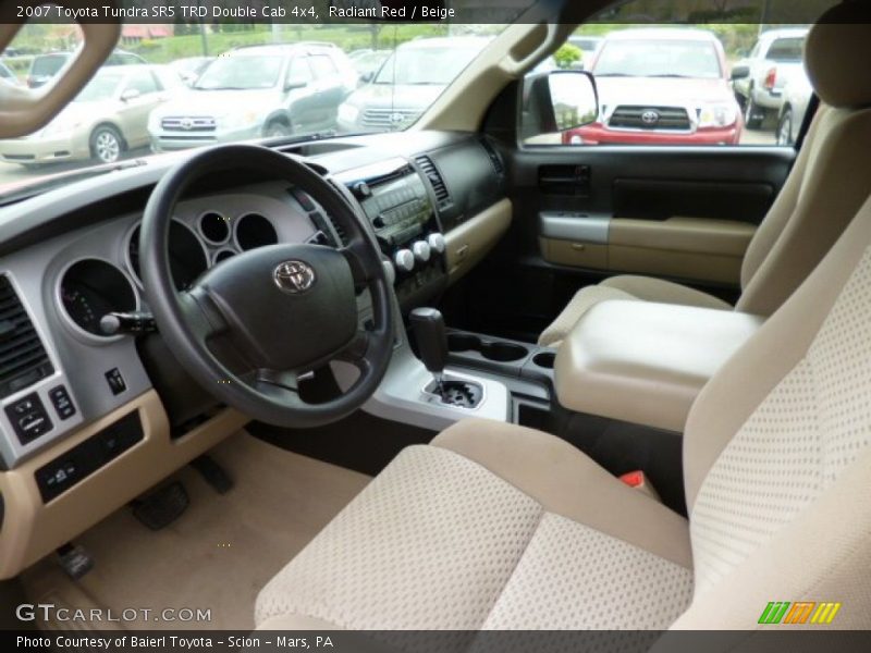 Radiant Red / Beige 2007 Toyota Tundra SR5 TRD Double Cab 4x4