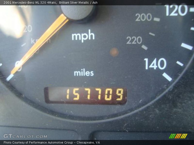 Brilliant Silver Metallic / Ash 2001 Mercedes-Benz ML 320 4Matic