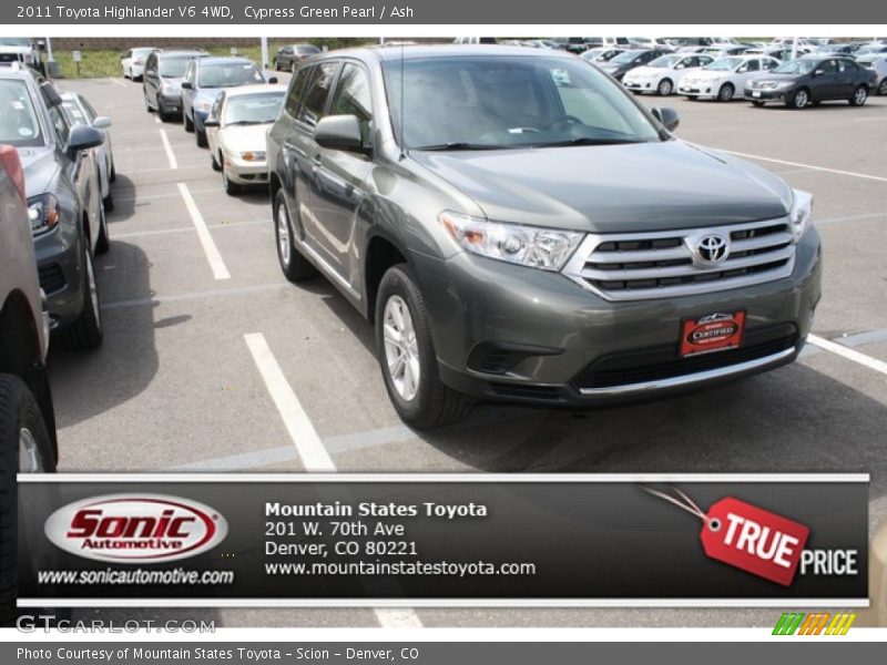 Cypress Green Pearl / Ash 2011 Toyota Highlander V6 4WD
